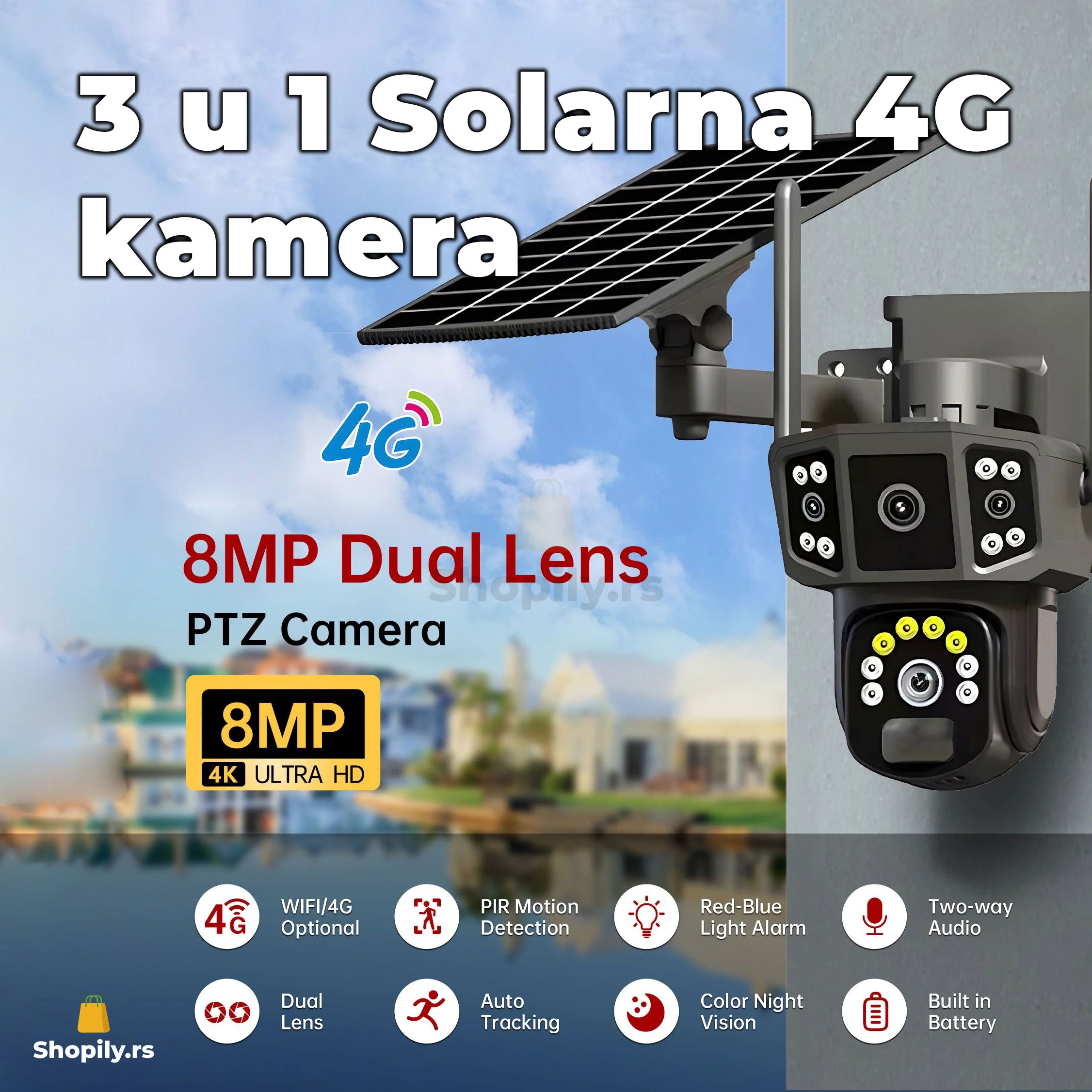 3u1 Solarna 4G Kamera SPM-3