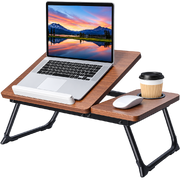 Stočić za laptop sa nagibnom pločom i držačem za šolju