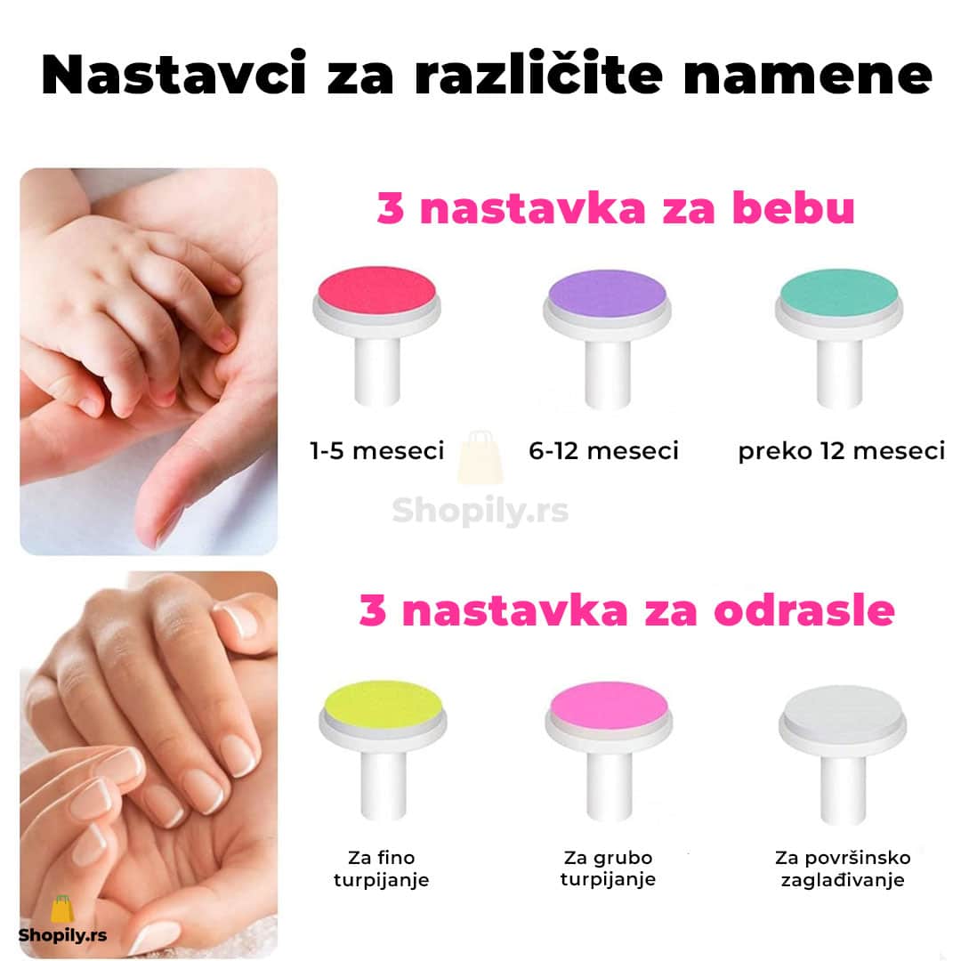 turpija za nokte za bebe